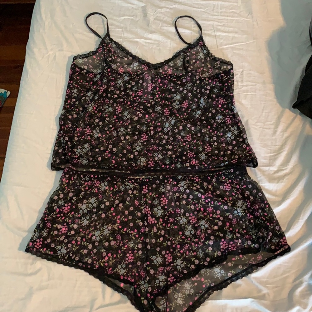 Floral, sheer sexy pjs